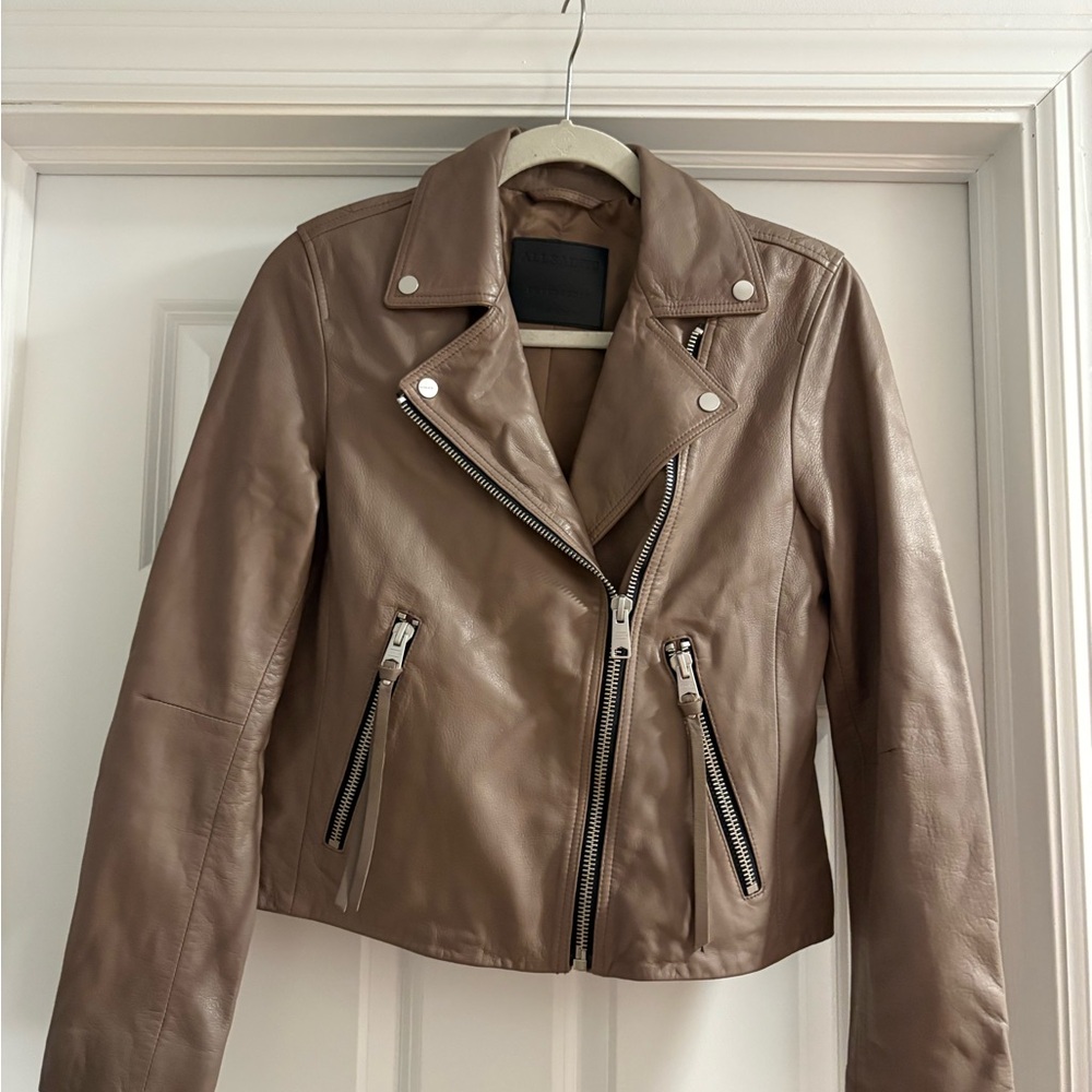 Allsaints dalby leather jacket